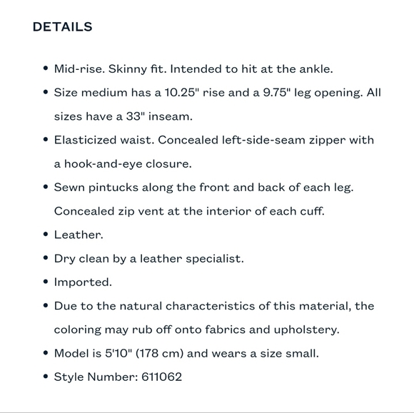 POLO by Ralph Lauren 100% Lambskin Suede Legging | BEIGE | XXS | NWT!!! - Picture 16 of 16